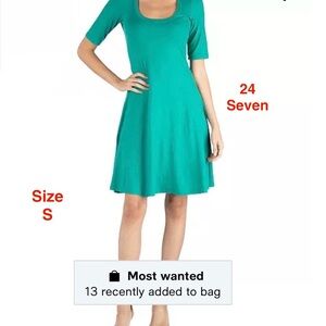 24seven Teal Dress
